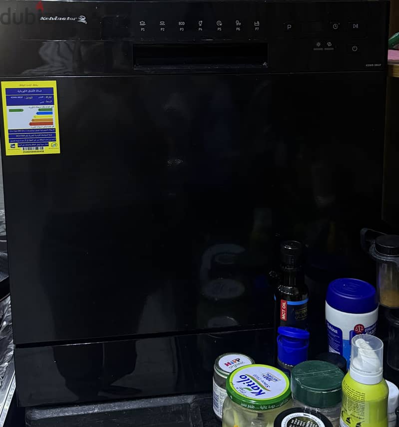 Kelvinator table top dishwasher 8 place settings 7 programs black 1