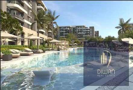 Bargain apartment with 236k down payment & easy installments in New Capital! Open pool view.