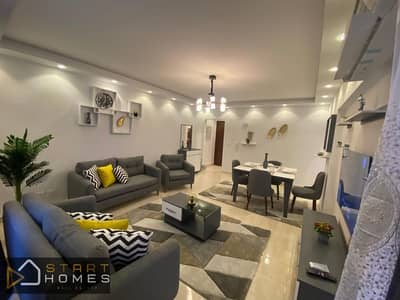 A highly distinctive, fully furnished apartment for rent in Al Rehab.