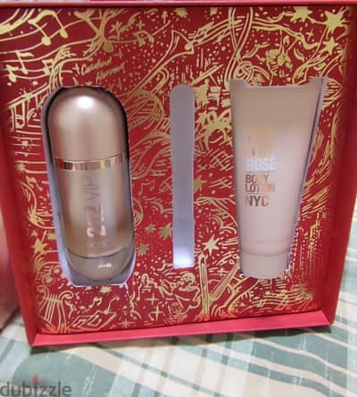 عطر carolina Herrera 100 ml و بودي لوشن ١٠٠ ml اصلي من الكويت