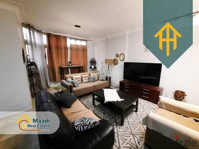 Furnished apartment for rent in Degla, Maadi | Located on a prestigious street | 24-hour security.