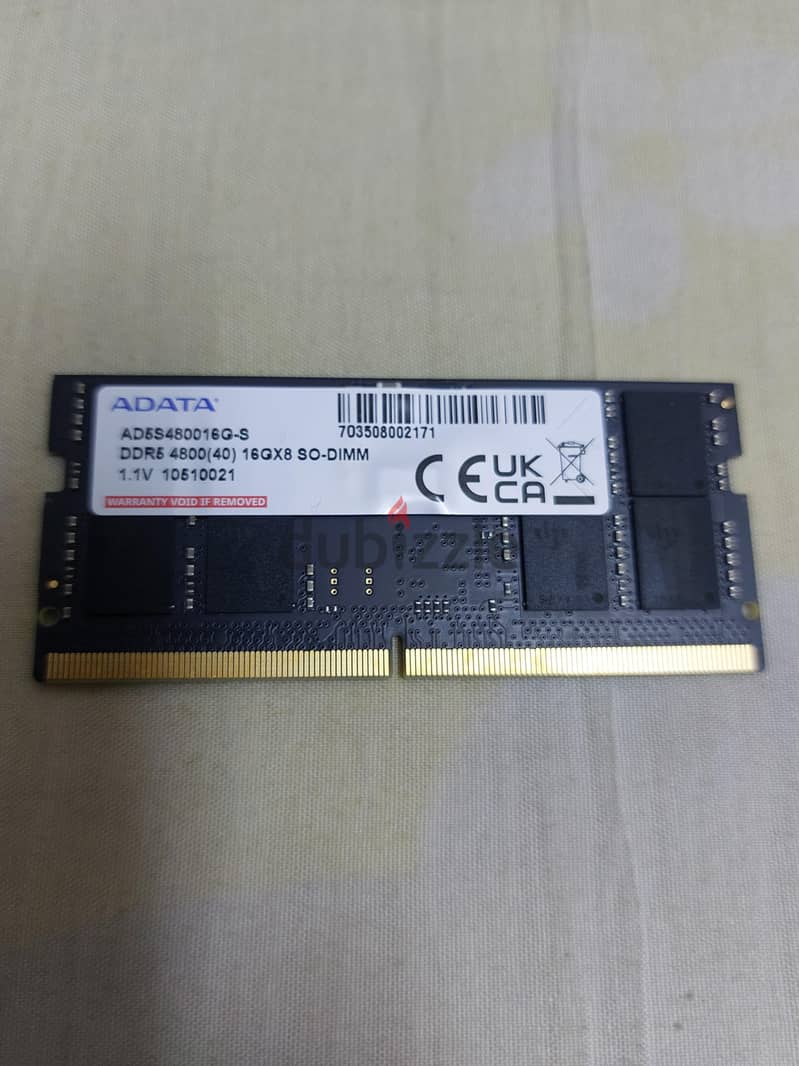 Ram adata 16gb ddr5 4800mhz 1