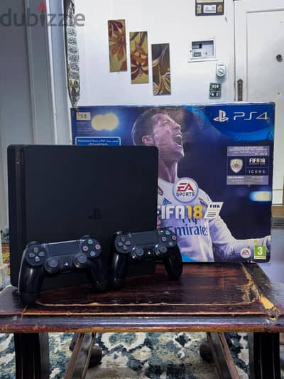 PS4 SLIM 1TB WITH 2 CONTROLLERS +12 GAME
