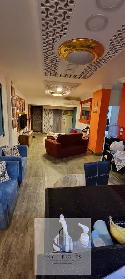 Furnished apartment for rent in Rehab City, garden level, prime location near all services, special finishes, and a great deal.