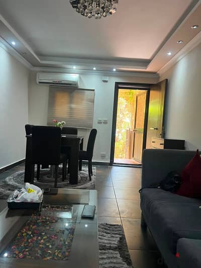 Studio for sale 60 sqm with 50 sqm garden ultra super lux finishing for sale with furniture and appliances in Phase 5 Al Rehab 1