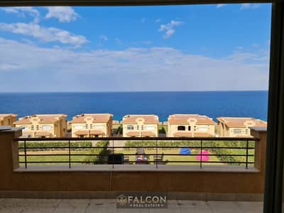 Fully finished chalet with a 100% sea view for sale in Telal El Sokhna (next to La Vista) at a special price with a 40% discount.
