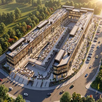 Own your commercial unit in El Nasr Square, Hadayek October, with just 30% down payment and extended payment plans.