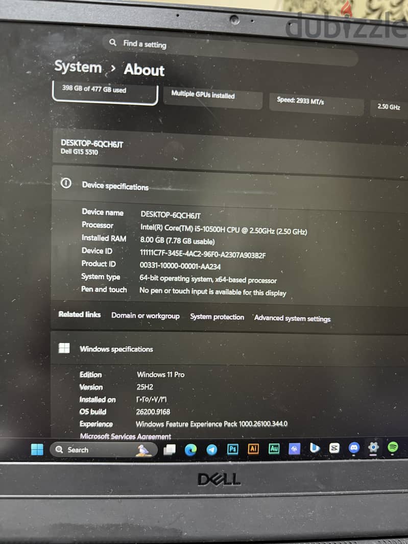 Dell G15 5510 6