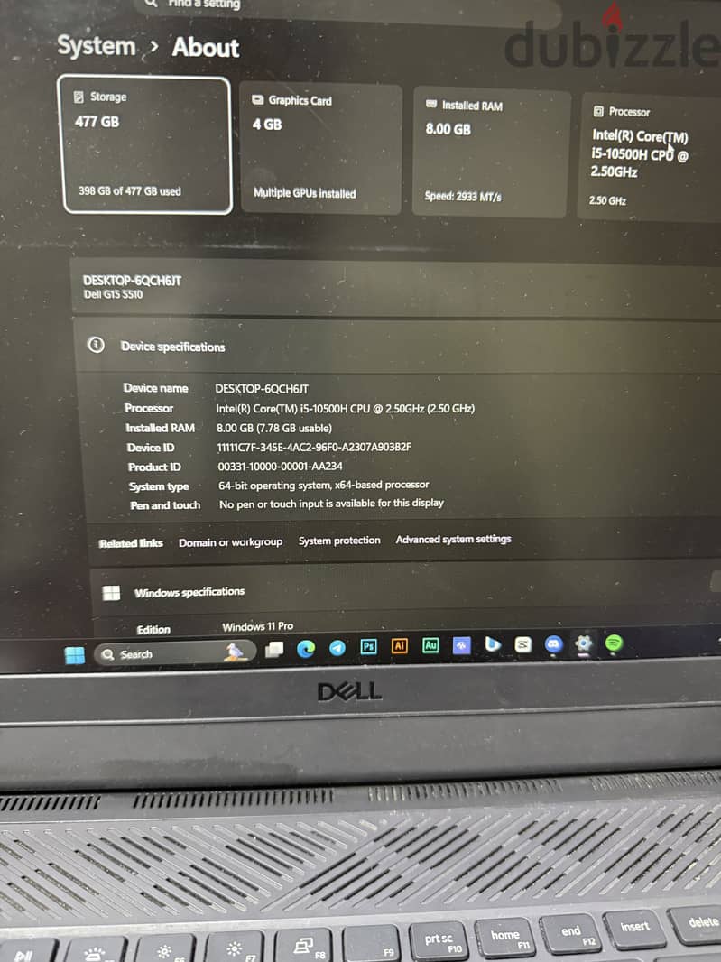 Dell G15 5510 7