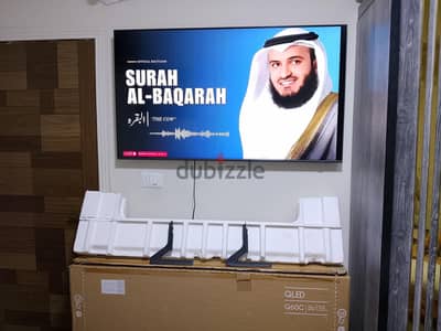 شاشه سامسونج سمارت 55بوصه 4K QLED  اعلي فئه في سامسونج  بكل مشتملاته