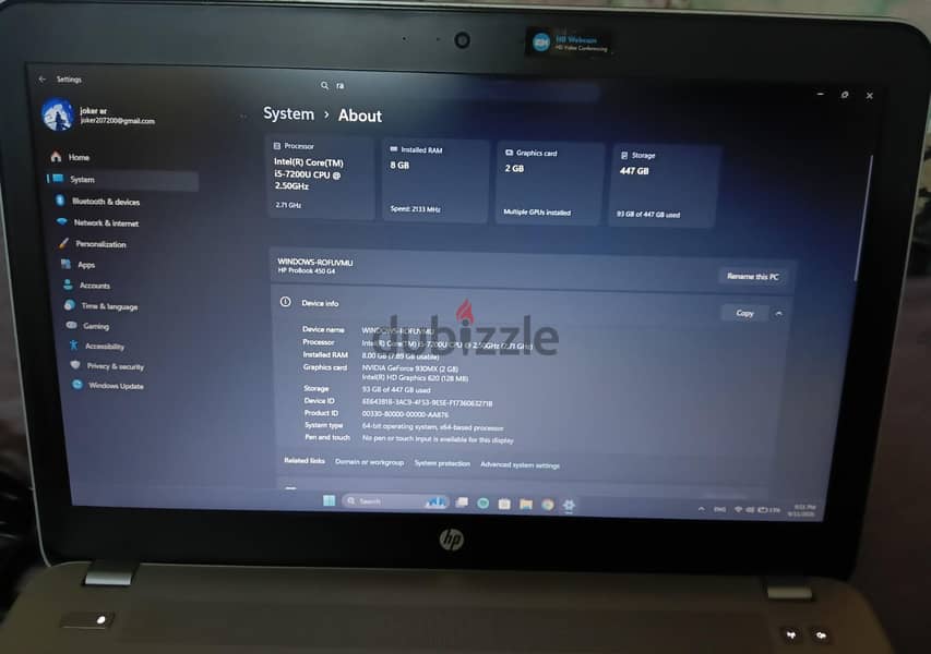 HP ProBook 450 G4 – i5 1