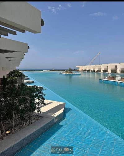 Recieve immediately a Ready To move & Fully Finished 939sqm One Story Villa Direct On Sandy Lagoon With Private Beach in Direction White Ras ELHekma