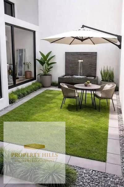 آخر garden apartment استلام فوري بسعر منخفض للبيع في Mountain View بالتقسيط مقدم (1,000,000) ارقي وأميز كومبوند في التجمع كلو فيلات وفيو لاند سكيب باعلي كوميونتي جنب للجامعه الأمريكية