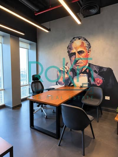 Office space of 135 sq m divided into 4 rooms, fully finished, for rent in Galleria 40 on the 26th of July Corridor in a prime location in Sheikh Zaye