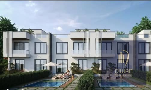 Last 308m duplex in Qamari, New Capital! Prime location near Iconic Tower & Green River, open lagoon view.