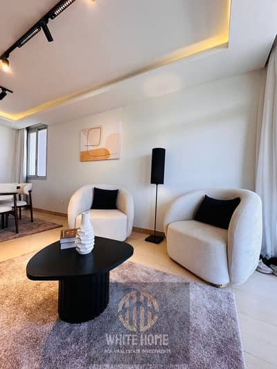 Apartment 3 bedrooms ultra modern finishing fully furnished for rent in Cairo festival city New Cairo prime location, near to pools & cfc mall & gym .