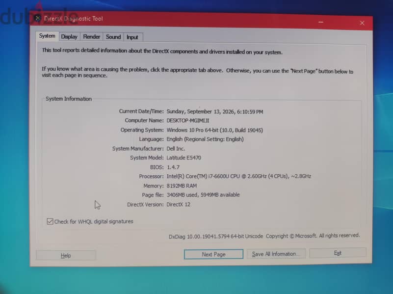 Dell latitude E5470 1