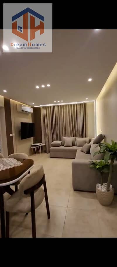 A furnished apartment for rent with Super Lux finishes and elegant, brand-new hotel-style furniture, next to the services, with a prime garden view, f