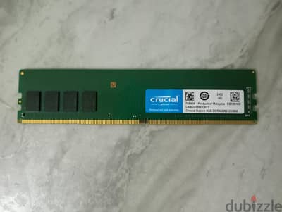 Desktop Ram ddr4 crucial 8gb 3200mhz.