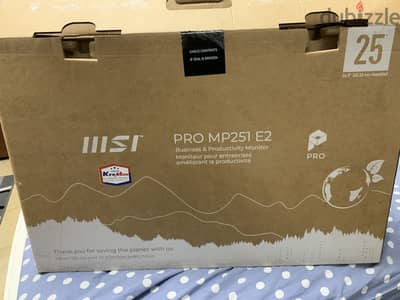 Msi pro mp251 E2 gaming monitor