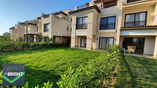 Ground Floor Chalet 120m + 80m garden - fully furnished - view lagoon & golf - under market price in marassi north coast