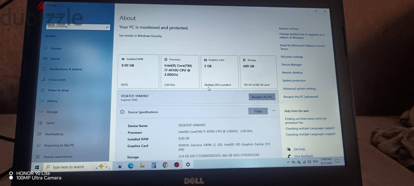 dell inspiron 3542 for sell 3