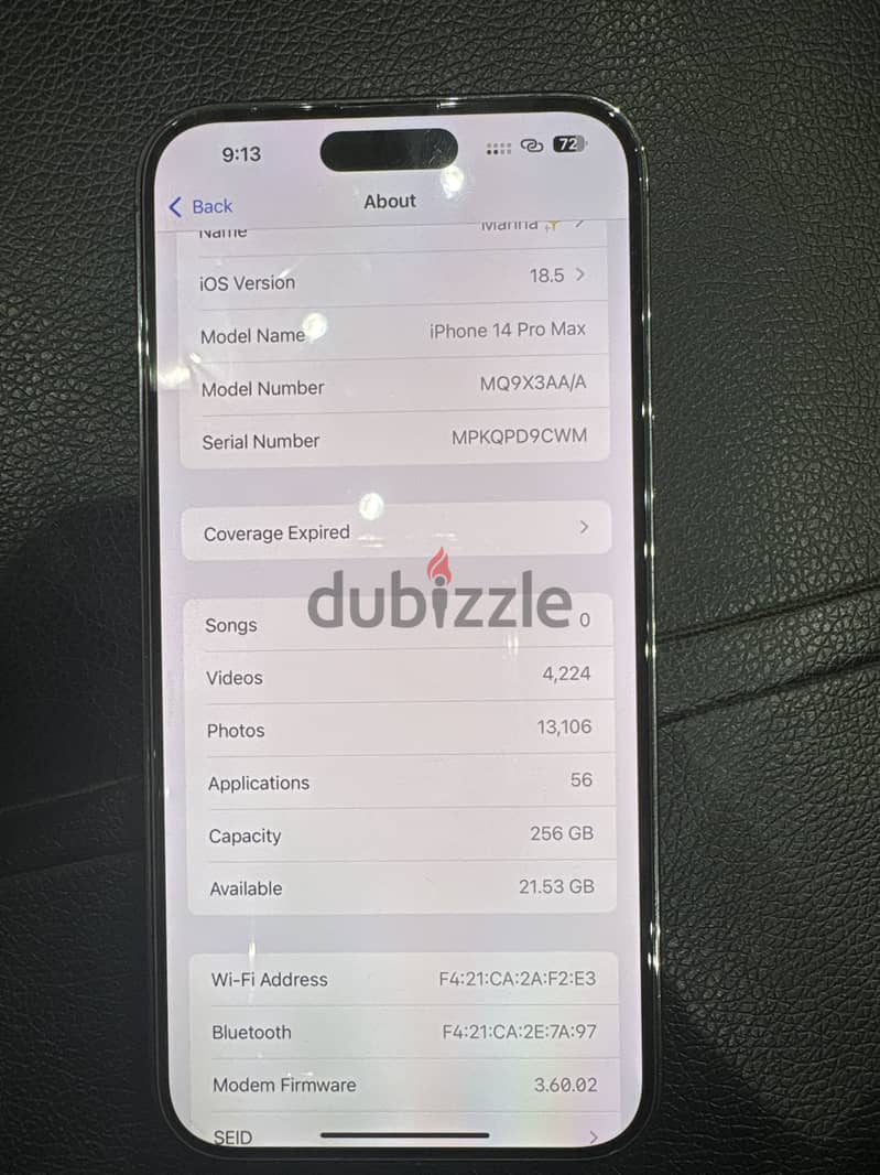 iPhone 14 Pro max 256 7