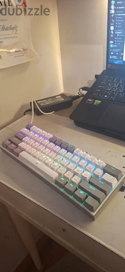 Redragon K617 Fizz 60% Red switch mechanical keyboard