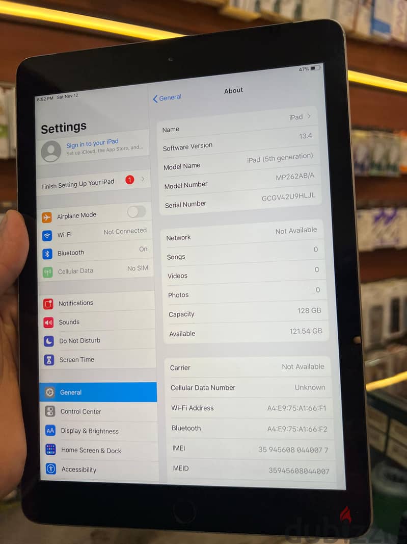ipad 5th Gen 128G WIFI&CELLULAR 5