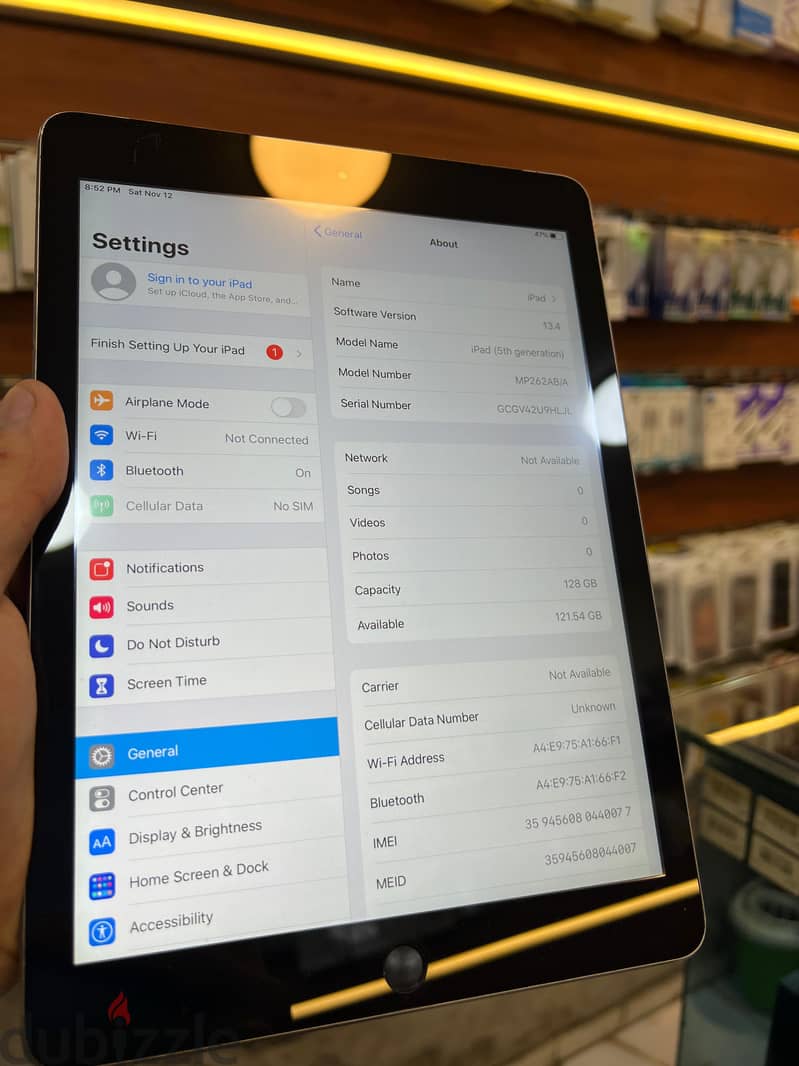 ipad 5th Gen 128G WIFI&CELLULAR 6