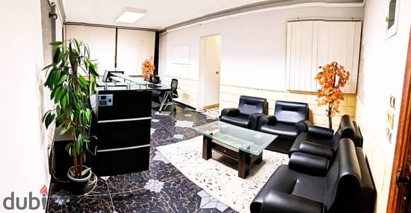 Furnished office for rent in Abbas Al-Akkad, main, 140 m, 3 rooms, Nasr City, in an administrative tower in a prime location