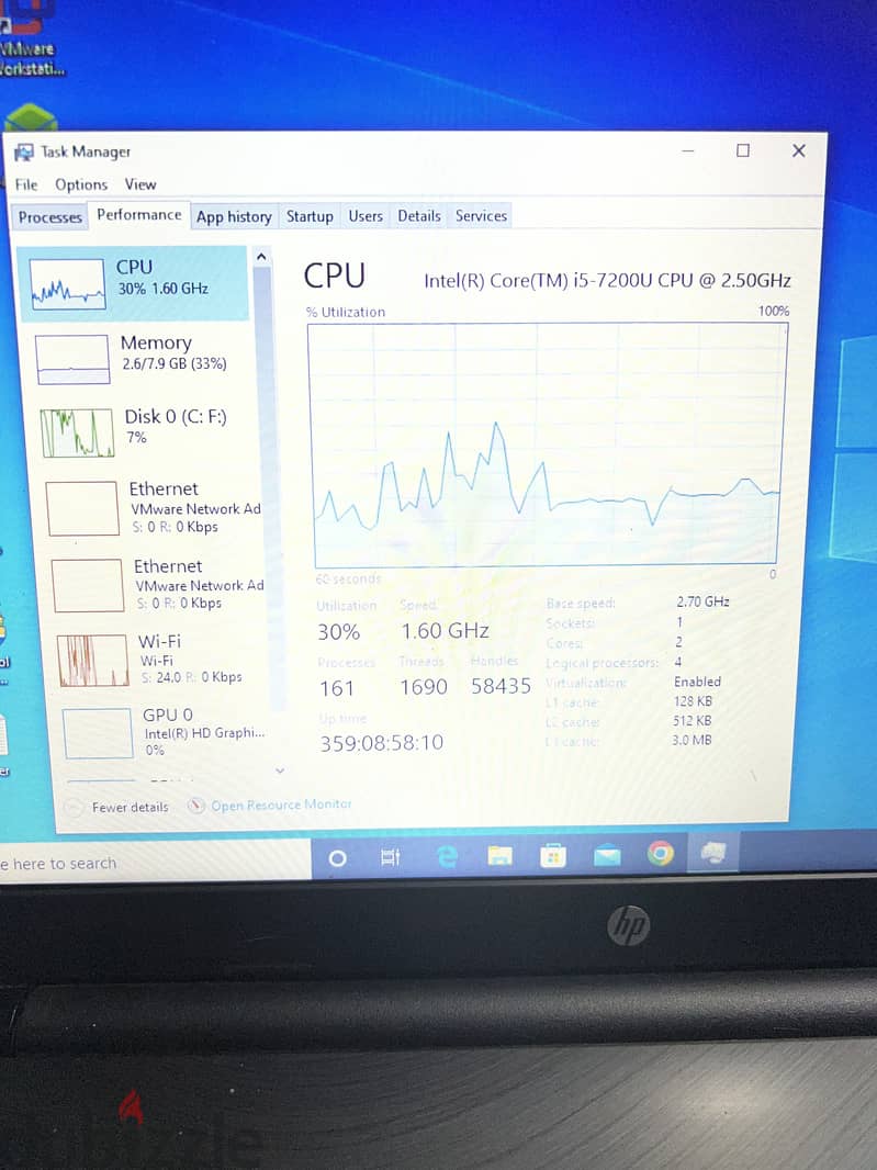 Hp laptop i5-7200U 1