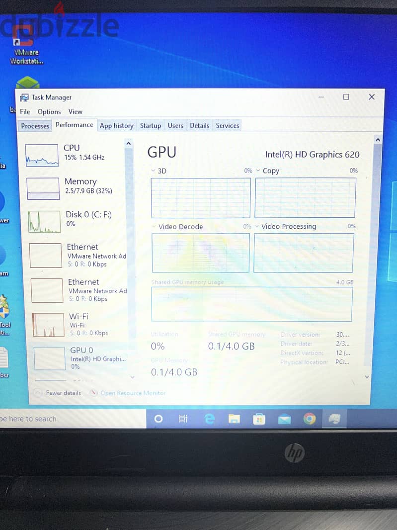 Hp laptop i5-7200U 4