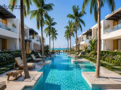 شاليه 97م غرفتين Sea View في بوهو السخنة - استلام 6 شهور - مقدم 10% وتقسيط 6 سنين