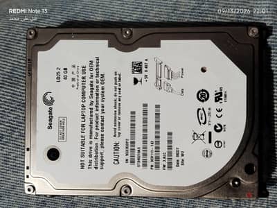 hard Seagate 40GB for laptop
