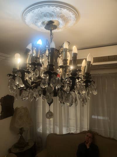 نجفتين نحاس بالكريستال