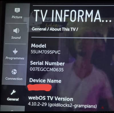 تلفزيون ٥٥ بوصه LG مستعمل 4K UHD Smart TV