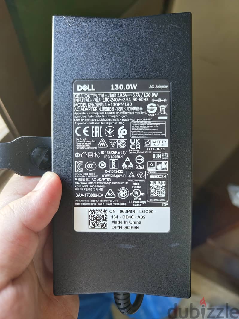 Dell 130W charger, original, from Kuwait 1