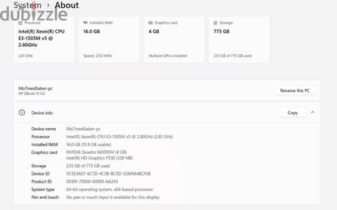 Hp zbook 15 g3
