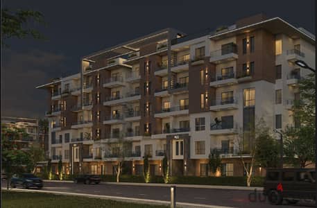 Apartment of 117m in Garden of 77m for sale in Fiori compound on the Middle Ring Road and the Wahat Road, with a 10% down payment and installments over 8 years, to be delivered within two years.