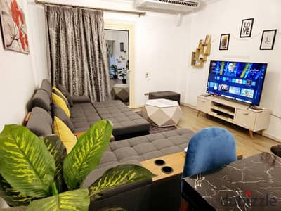 For rent furnished apartment, Sheikh Zayed, 7th district, garden housing