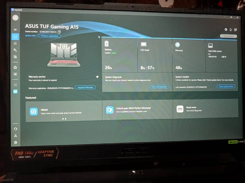 لابتوب ASUS tuf a15 RTX 4050 1