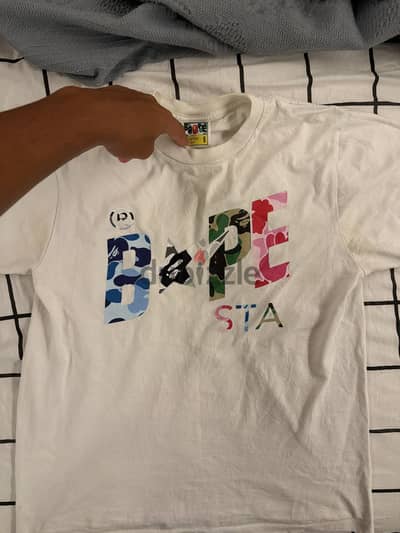 bape white tishitrt