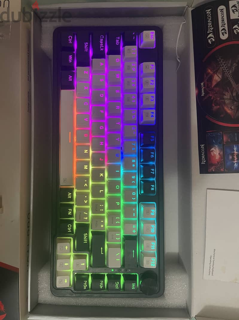 keyboard gaming redragon k673 pro ucal (linear red mech switch) 1