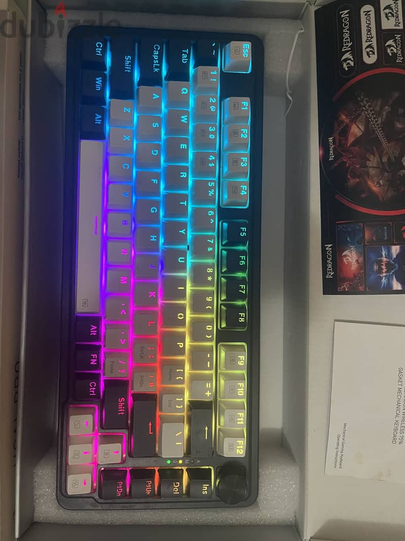 keyboard gaming redragon k673 pro ucal (linear red mech switch) 2