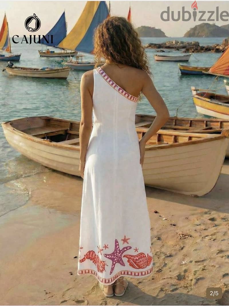 Beige beach dress 2