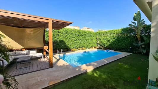 Corner Villa with Heated Pool – For Rent in Mivida, New Cairo   Parcel 1  Private swimming pool   Private garden