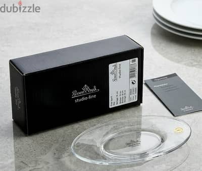 طبق تقديم كريستال Rosenthal Free Spirit ألماني أصلي - 18 سم