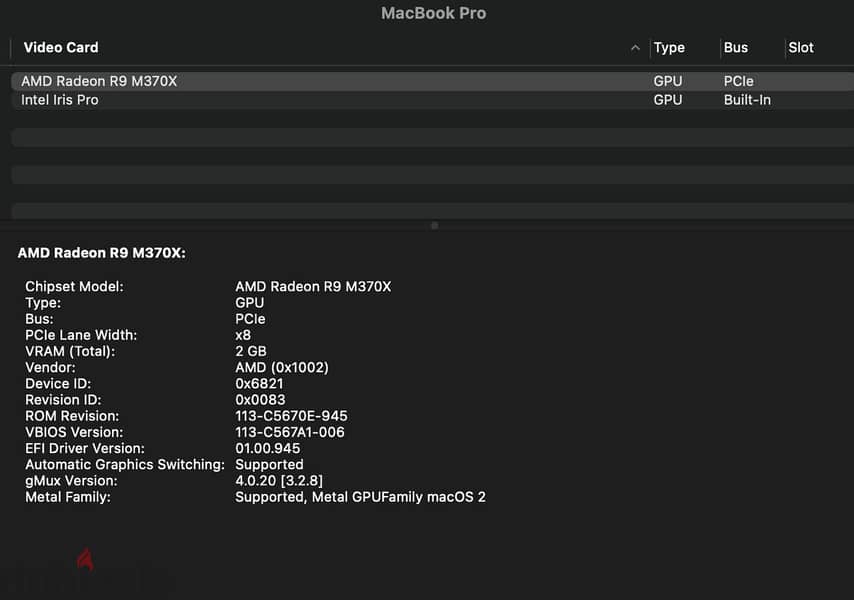 Macbook pro 2015 6