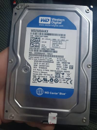 هارد 250g  westerndigital